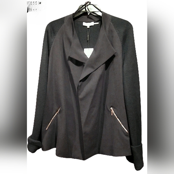 Calvin Klein Jackets & Blazers - Calvin Klein Open Front Sweater Coat Jacket Black Size 2X Minimalist Casual